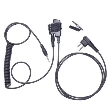 Imagem de Cabo SMC Push-to-Talk Tigrett Outdoors - Adaptador de cabo de áudio de 3,5 mm para Yaesu FT-65R, rádios Motorola de 2 pinos e muito mais - PTT para protetores de ouvido eletrônicos - Atualização de