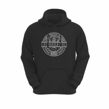 Imagem de Moletom Canguru Unissex Algodão Blusa de Frio Capuz Bolso Inverno-Unissex