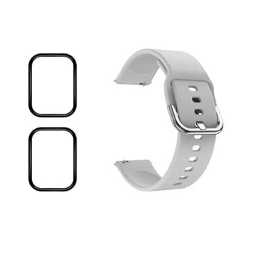 Imagem de Kit Pulseira + Película compatível com GTS 4 / 4Mini NEW / 4Mini / 3/2 / 2 Mini / 2e / GTS A1914 (Cinza, GTS 2 Mini)