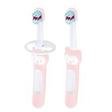 Imagem de Escova de Dente MAM Babys Brush 6+ Meses Rosa 2 Unidades
