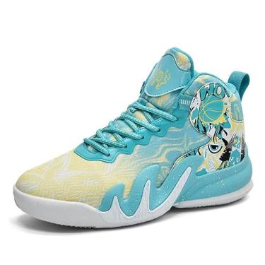 Imagem de Bolognifi Tênis de basquete unissex para corrida, competições, treinamento, tênis, calçados esportivos presente(Green,44 BR)