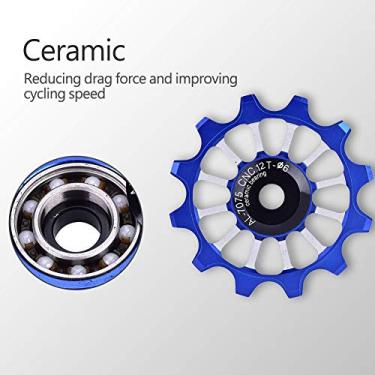 Imagem de Roda Guia do Rolamento de Cerâmica de Liga de Alumínio, Polia de Dieraleur Traseiro de Bicicleta Resistente Com Velocidade Mais Rápida para 7/8/9/10 de Bicicleta de Velocidade,