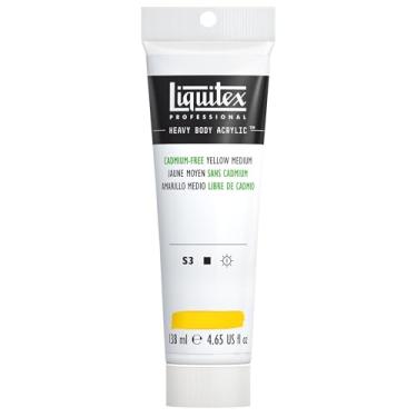 Imagem de Liquitex Tinta acrílica profissional de corpo pesado, tubo de 132 g, amarelo médio sem cádmio