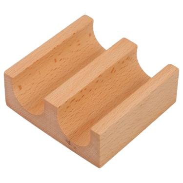 Imagem de Homoyoyo Suporte de madeira para tacos de sushi, suporte de exibição de prato de sashimi em forma de U, para barco, exibição de comida para uso doméstico e em restaurantes