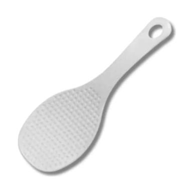 Imagem de Kit 2 Colher de Plástico Resistente para Panela Elétrica. Espátula Antiaderente para Arroz. Não arranha a panela. Concha texturizada para evitar que o alimento grude. Leve, resistente e durável