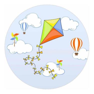 Imagem de Painel Redondo Tecido Sublimado 3D Pipa Frd-5886