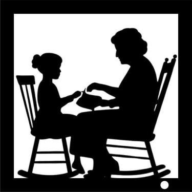 Imagem de Mini Quadro MDF Avós Guardiã do Tempo Silhuart V2