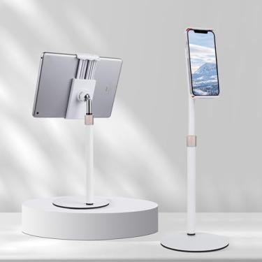 Imagem de Suporte para tablet, suporte de monitor portátil com altura ajustável, rotação de 360 graus, base de suporte de liga de alumínio para tela de 4,7 a 15,6 polegadas iPhone Samsung, iPad, Kindle, leitor