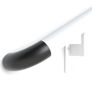 Imagem de Promenaid Kit de retorno de parede ADA – Acabamento preto acetinado – curva de 90° substitui a tampa nivelada – Zinco fundido sólido – Interno/externo – Instalação fácil e sem perfuração