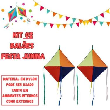 Imagem de Balão nylon Decoração para Festa Junina Arraial kit 2 unidades - real 