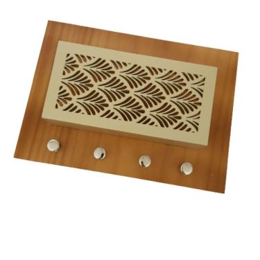 Imagem de Porta Chaves Madeira 4 Pinos 25cm X 18cm