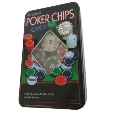 Imagem de Kit Poker Lata Personalizada 20cm X 12cm X 5cm