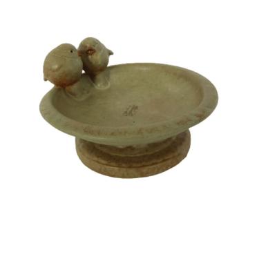 Imagem de Prato Decorativo Porta Objetos Pássaros Em Cerâmica Al 10 Cm X 15 Cm Diâmetro