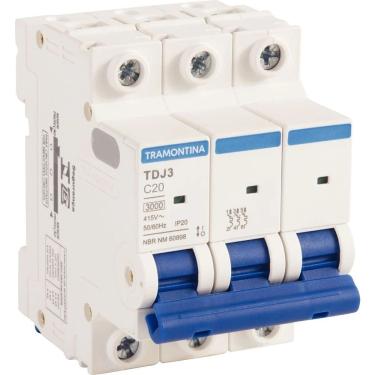 Imagem de Disjuntor Tripolar Tdj3 Curva C 20a - Tramontina