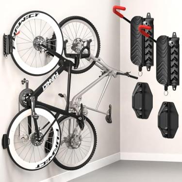 Imagem de FUNWICT Suporte De Parede Giratório Para Bicicleta, Organizador Garagem, Vertical Giratório, Fácil Instalação Com Gancho Roda (Pacote 2)