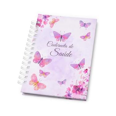 Imagem de Caderneta de Vacinação do Bebê Atualizada – Modelo SUS com Capa Dura para Menina – Registro de Vacinas, Saúde e Crescimento Infantil – Tema Borboletas