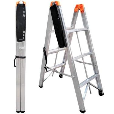 Imagem de Escada Dobrável Palito De Alumínio 3 Degraus - - Conthey