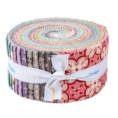 Imagem de Riley Blake Piece & Plenty de Lori Holt of Bee in My Bonnet and It's So Emma, perfeito para Quilting, vestuário, artesanato DIY e decoração de casa (6 cm Rolie Polie)