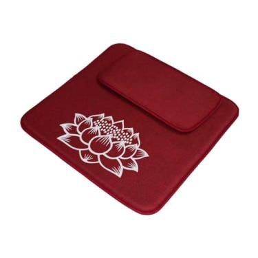 Imagem de Aymzbd Almofada de meditação, assento, conjunto de almofadas de chão, tapete, assentos de ioga para quarto, jogo de tabuleiro, Vermelho Escuro
