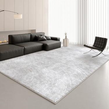 Imagem de Edredom moderno cinza simples lavado, carpete para sala de estar, cabeceira, tapete para corredor de entrada, decoração para casa (80 x 120 cm (2,6 x 3,9 pés/FSXB antiderrapante 3)