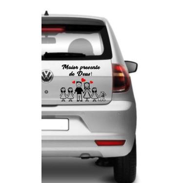 Imagem de Adesivo De Carro Família Feliz Mod 47 - Lojinha Da Luc Adesivos