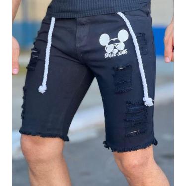 Imagem de Shorts jeans masculino cor preta TAM 40 - Executiva VIP 