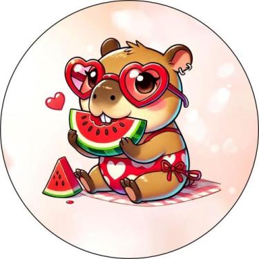 Imagem de Painel Festa Redondo C/ Elástico 1,50m Capivara - Fadrix, CAA0034