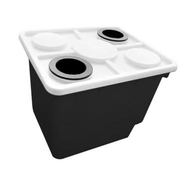 Imagem de Dualoai Balde hidropônico para plantas, balde para cultivo em águas profundas, plantador hidropônico para estufa de frutas, Preto