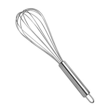 Imagem de Batedor Fouet de Aço Inox, 27,5cm, Prateado, Profissional