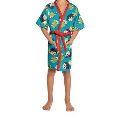 Imagem de Roupão Aveludado Infantil Quimono Estampado Anime P Com 1 peça