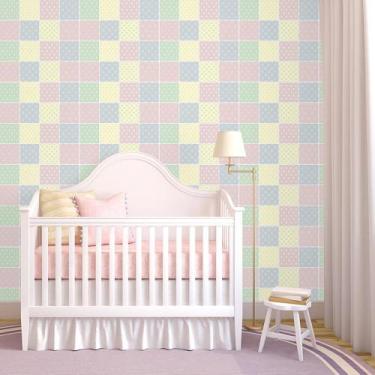 Imagem de Papel de Parede Adesivo Azulejo Infantil 227763511 0,58x2,5M - Adesivo