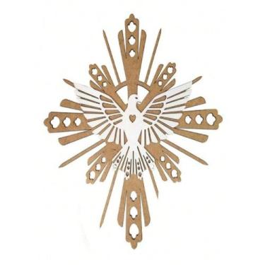 Imagem de Quadro religioso espirito santo mdf 35CM - NoBrand
