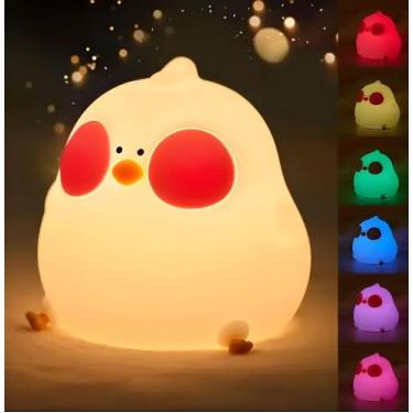 Imagem de Luminária Infantil Abajur Led Siliconado Galinha AKL-L006 - Sanyueyipi
