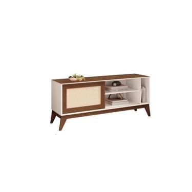 Imagem de Rack CY Estilo Retrô 1.36m Para TV Até 55'' Polegadas Cor Off White / 