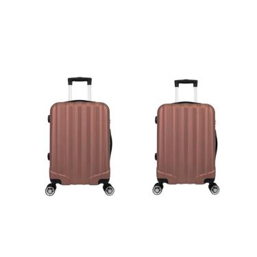 Imagem de Kit Mala De Viagem Abs 2 Peças Adventure E Action Fortt Mab01-re Rose