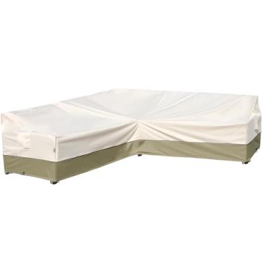 Imagem de Westblue Capa Secional Externa-Capas para Móveis de Pátio Em Forma de V, À Prova D'Água, Rip-Stop, Anti-Uv, 600D, Capa de Sofá Resistente para Área Externa com 3 Saídas de Ar, 110''C （110''C） 33,5''P