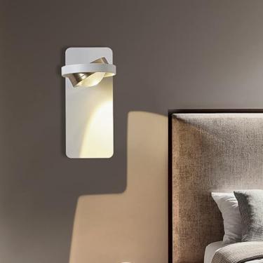 Imagem de Iluminação de parede interna LED 330° Rotativa Ângulo Ajustável Modernas Lâmpadas de Parede de Metal Alumínio Acrílico Leitura Arandelas de Parede para Sala de Estar Quarto Cabeceira Escritório Hotel
