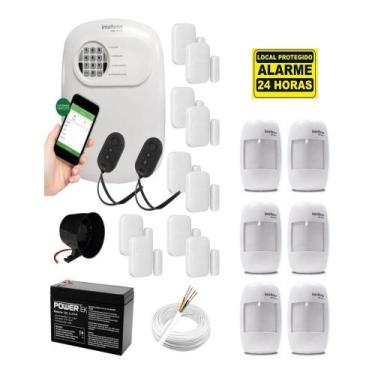 Imagem de Kit De Alarme 10 Sensor De Abertura 6 De Presença C/ App - INTELBRAS