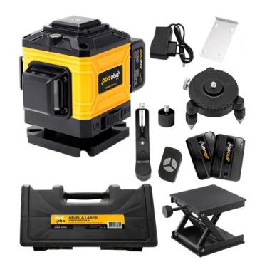 Imagem de Nível Laser 3D 12 Linhas Oba Oba Mix Laser Verde Recarregável 2 Bateri