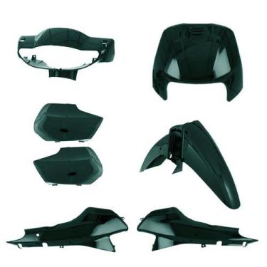 Imagem de Kit Carenagem 5 Peças Cromo Forte Moto Honda Biz 100 1998 1999 2000 20