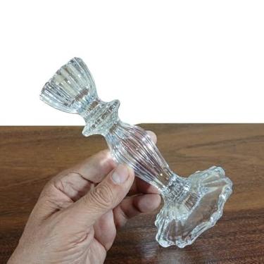 Imagem de Castiçal De Vidro Transparente Moderno Unid 19x9x9cm 515g