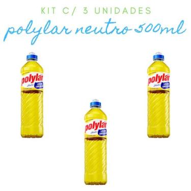 Imagem de Kit c/ 3 Detergente Polylar Neutro Lava Louças 500ml - Start