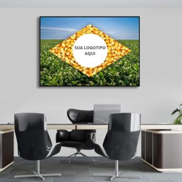 Imagem de Quadro Decorativo Exclusivo Personalizado Grande Bandeira Do Brasil Agro Sala Escritório 100x70 (Arte 04)