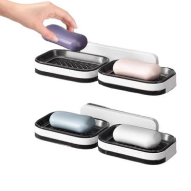 Imagem de Saboneteira Parede，Saboneteira DrenáVel Banheiro Unico Ou Dupla Camada Organizador de Parede de Armazenamento(1 CAMADA)