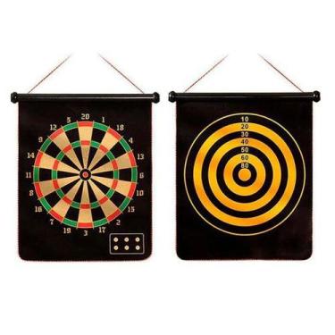 Imagem de Jogo De Dardos Magnético Grande Dupla Face Tiro Ao Alvo 4 Dardos - All