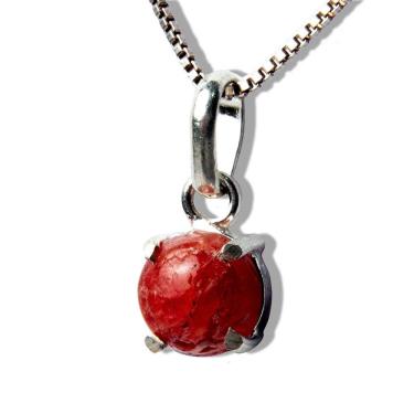 Imagem de Colar Nlux Ponto de Luz Rodocrosita Prata 950 Classe A