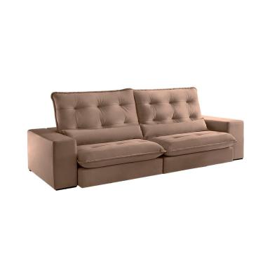 Imagem de Sofá Amsterdã Retrátil Com Pillowtop E Espuma D28 Zarat Marrom