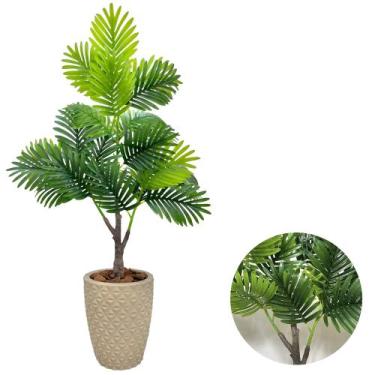 Imagem de Palmeira Árvore Artificial Com Vaso Polietileno Completo - PlantaImpor
