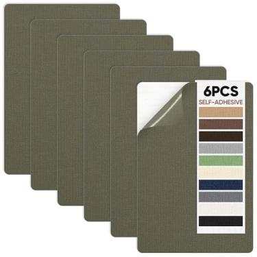 Imagem de Patch de reparo de tela 14 x 20 cm, 6 peças, kit de remendo de lona autoadesivo à prova d'água para consertar tendas, sofás, capas de barco, cadeira de acampamento, toldos, assentos de carro. (verde