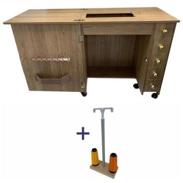Imagem de Móvel Gabinete Mesa Luxo Maquina De Costura Janome 1030Mx